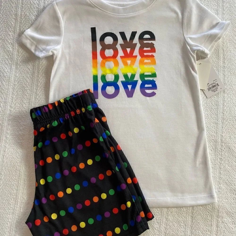 JAMMIES for Your Family Girls Love Pajama 2 Piece Set